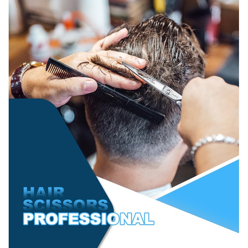 Hair Cutting Scissors Professional, 6" Barber Scissors, Hair Cutting Shears