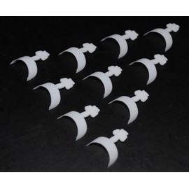 100 x French Short False Fake Nail Art Tips White Acrylic UV Gel Wrap Edge