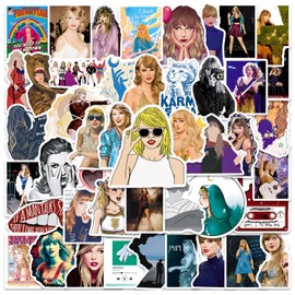 100PCS Music Stickers for Adults Popular Singer Stickers Colorful Aesthetic Stickers Gifts for Music Lovers Waterproof Vinyl Decal for Water Bottles Laptop Bicycle Skateboard Luggage