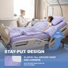Lounsweer 3 Piece Hospital Bed Sheet Set, Purple Waterproof Bed