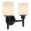 Design House 556191-BLK Aubrey Transitional 2-Light Indoor Wall Light Dimmable