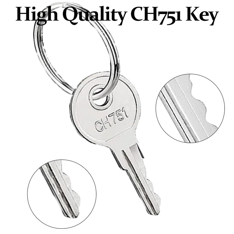CH751 RV Keys for RV Campers Cabinets Push Locks, Spare
