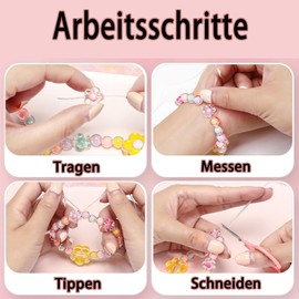 Nurila Beads for Bracelets, 300 Pieces Luminous Bracelets Make Your Own Set, 15 Type Bead Set DIY Children, Beads for Earrings, Necklaces and Easter Gifts