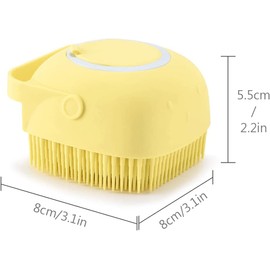 Cepillo De Baño Para Perros y Gatos, Cepillo De Ducha De Aseo, Cepillo De Masaje Para Cachorros, Dispensador De Champú, Paquete De 3