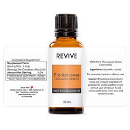 Frankincense Boswellia Carterii 30mL by Revive Essential Oils - 100% Pure Therapeutic Grade, for Diffuser, Humidifier, Massage, Aromatherapy, Skin & Hair Care…