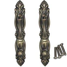 ZLYY 64mm Antique Handle, Bronze Pendant Handle Pull Knob, Hanging and Movable Design, European Style Drop Handle for Cabinet Door Wardrobe Drawer 2Pcs