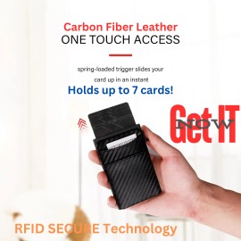 generic 🔥🔥Men's Minimalist Slim RFID Blocking Wallet Pop Up Card Holder Wallet for Men