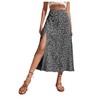 GORGLITTER Women's Boho Floral a line Flared Skirt High Waisted
