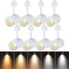 LEONLITE 8-Pack 5CCT LED Track Lighting Heads, 2700K/3000K/3500K/4000K/5000K Dimmable, 45°