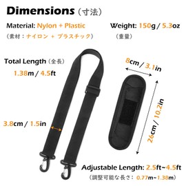 TRIWONDER Bag Shoulder Strap Replacement Adjustable Shoulder Strap with Padded Metal Hooks for Tactical Pouch Shoulder Bag Luggage Duffel Bag Laptop Case Crossbody Bag Pet Carrier(Khaki)