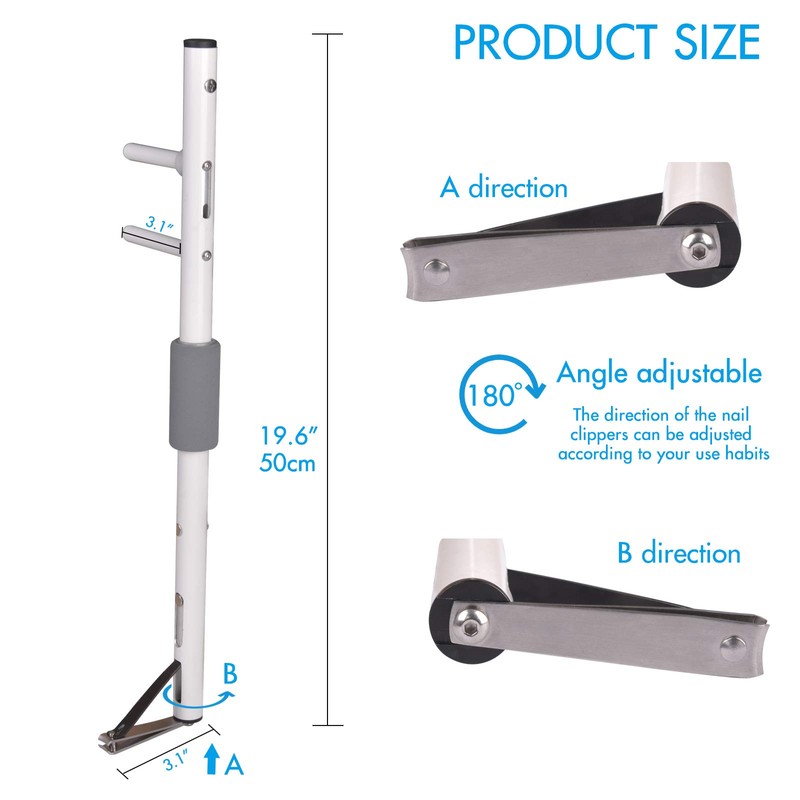 Long Handled Toenail Clippers Wide Jaw Opening, For Thick Nails,