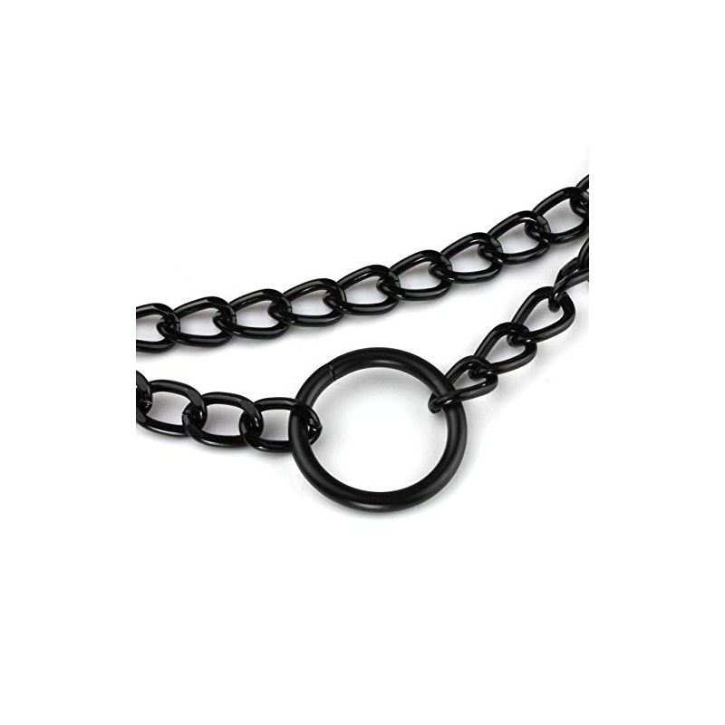 Manfnee PU Leather Choker, Punk, Goth, Emo Circle Necklace, Chain
