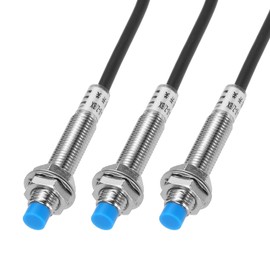 sourcing map M8 Approach Sensor Inductive Proximity Sensor Switch NO Normally Open NPN 2mm Detection Distance, DC 6-36V LJ8A3-2-Z/BX, 3.9ft, 3Pcs