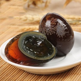 Pine Flower Skin Tongue Koku Peitan Pine Flower Duck Skin Tendum, Soft Type, Jelly, Chinese Food, Pack of 6