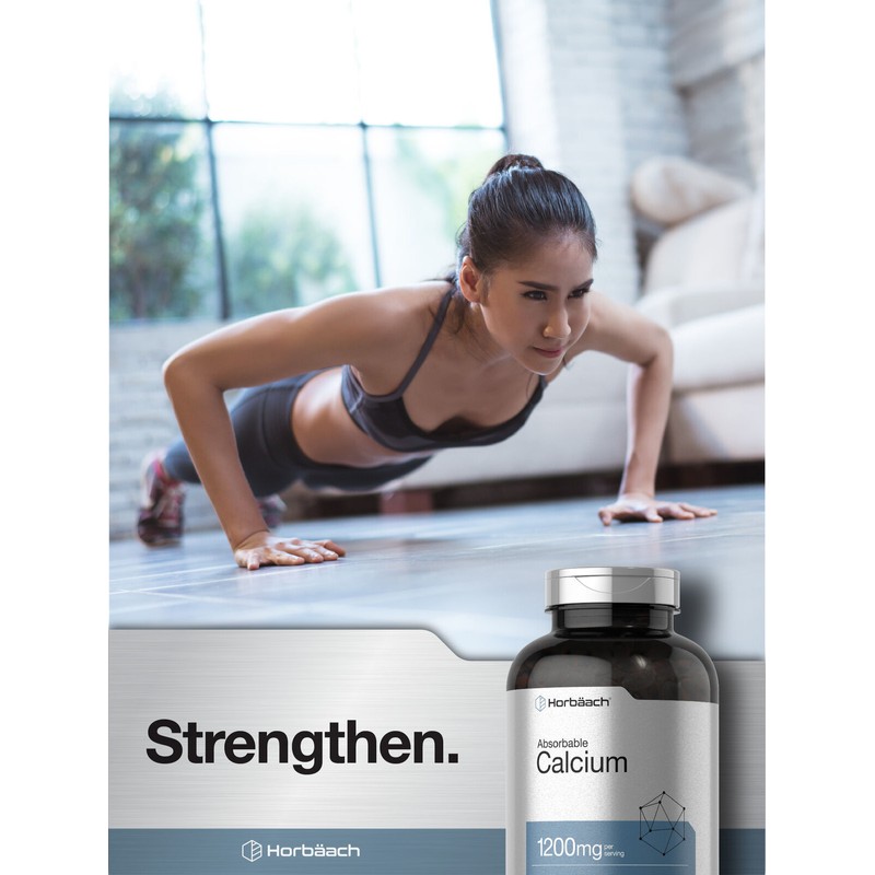 Horbäach Calcium with Vitamin D3 | 1200mg | 240 Softgels