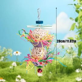 Conure Toys, Bird Hanging Foraging Shredder Toys, Soft Beak Chew Shred Forage Toys Bird Cage Accessories for Parrots,Cockatiel,Conure,Love Birds,Parakeets,Budgie and Other Small Birds