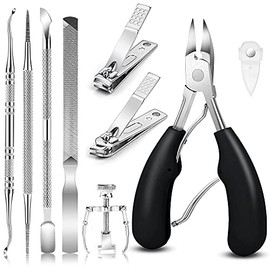 Artcut 9PCS Nail Clippers Toenail Clippers, Ingrown Toenail Tool, Toe Nail Clipper Heavy Duty Professional Toe Clippers for Ingrown & Thick Nail, Strong Nail Clippers Stainless Steel Nail Cutters