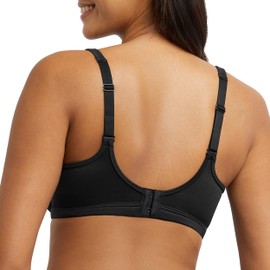 Bali Women's One Smooth U Lace Minimizer, Underwire Full-Coverage Convertible Bra, Black, 34C