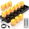 PChero Rechargeable Flameless Candles with Remote Timer & Charging Base,