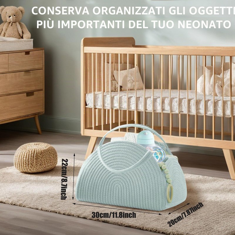Organizer per pannolini, cestino per pannolini per bambini, cestino portatile