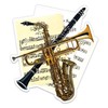 GT Graphics Music Saxophone - 12" Vinyl Sticker Waterproof Decal