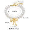 INNERDIVA Pearl Bracelets For Women Cream Pearl Strand With Gold