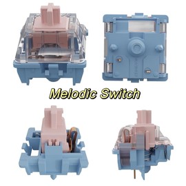 GUYEKS Gateron Melodic Keyboard Switch, 5-Pin Switches, Factory Pre-lubed,60gf Switches Keyboards,Compatible with RGB LED, Suitable for MX Mechanical Keyboards (36PCS)