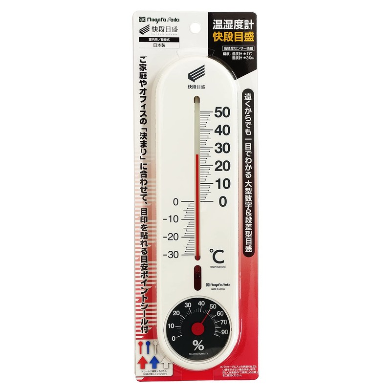 Niigata Seiki SK-1721KD SK-1721KD Temperature and Hygrometer, Quick Scale Vertical,