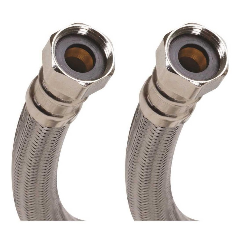 Fluidmaster Fluidmaster B1H18 Water Heater Connector, Braided Stainless Steel -