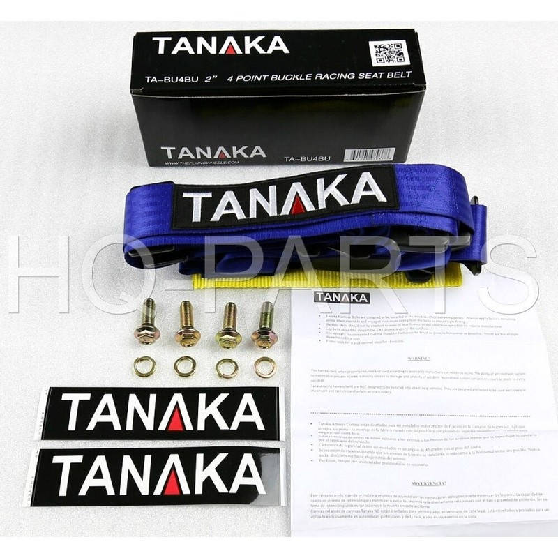 TANAKA 2 X TANAKA UNIVERSAL BLUE 4 POINT BUCKLE RACING
