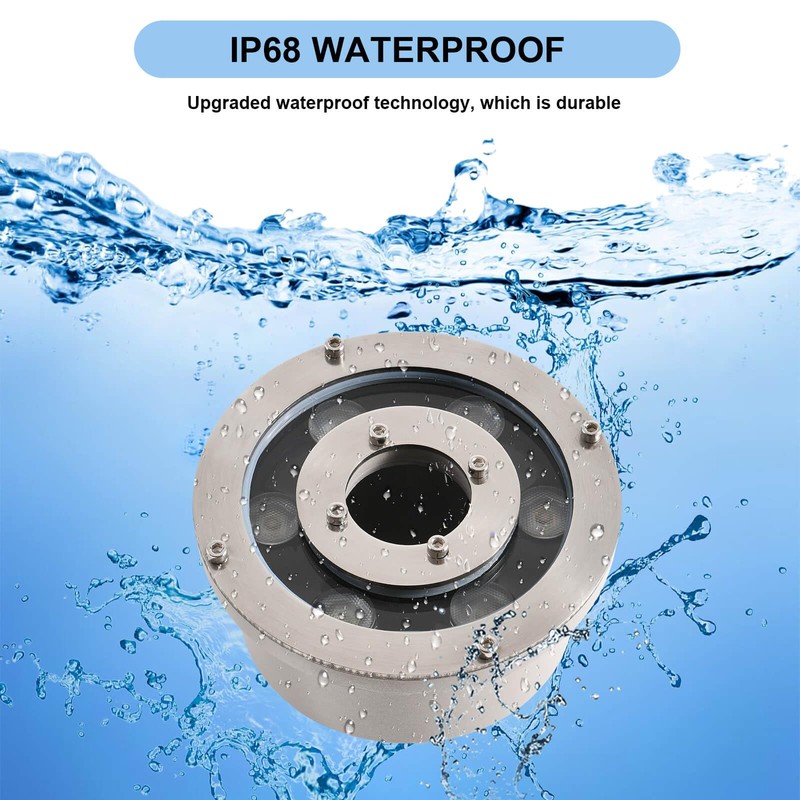 RSN LED Fountain Light LED Underwater Pond Lights 18W RGB
