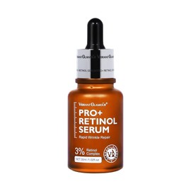VIBRANT GLAMOUR 3% Retinol Pro+ Complex Serum for Face, Anti-Aging with 3x Petide 5x Ceramide & Hyaluronic Acid, Rapid Reduce Wrinkles & Fine Lines, 1.02 fl.oz