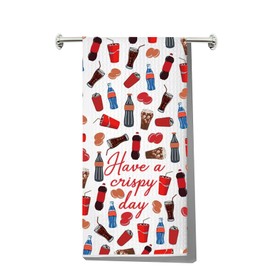 JNIAP Diet Drinks Kitchen Towel Soda Lover Gift Soft Drink Dish Towel Fizzy Drink Hand Towel (Have a kt)