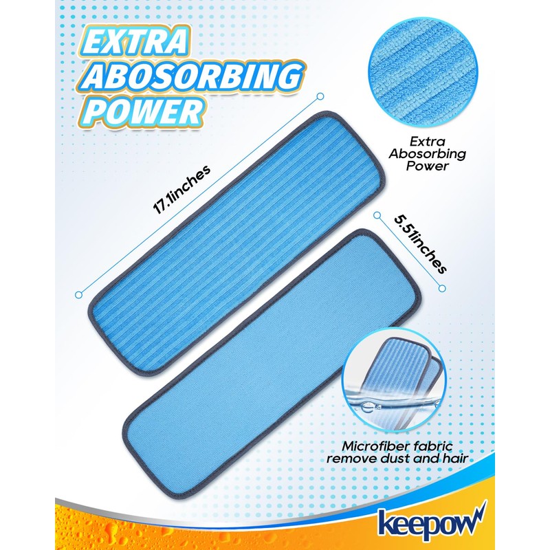 KEEPOW Steamer Microfiber Pad Compatible with Wagner 905e, 915e and