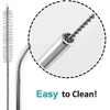 Maggie Stainless Steel Reusable Straw Set with Silicone Tips and
