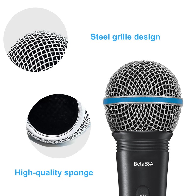 2 x Microphone Replacement Grille Compatible with BETA 58A, Mic