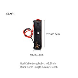 MulticoloredLED 1 Soporte para Pilas AA con Funda para Interruptor, Cajas de Almacenamiento con Cables y Interruptor de Encendido/Apagado (Paquete de 5), 1AA-5Pcs