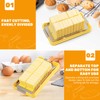 Stainless Steel Butter Slicer Cutter Container with Lid & Fork,
