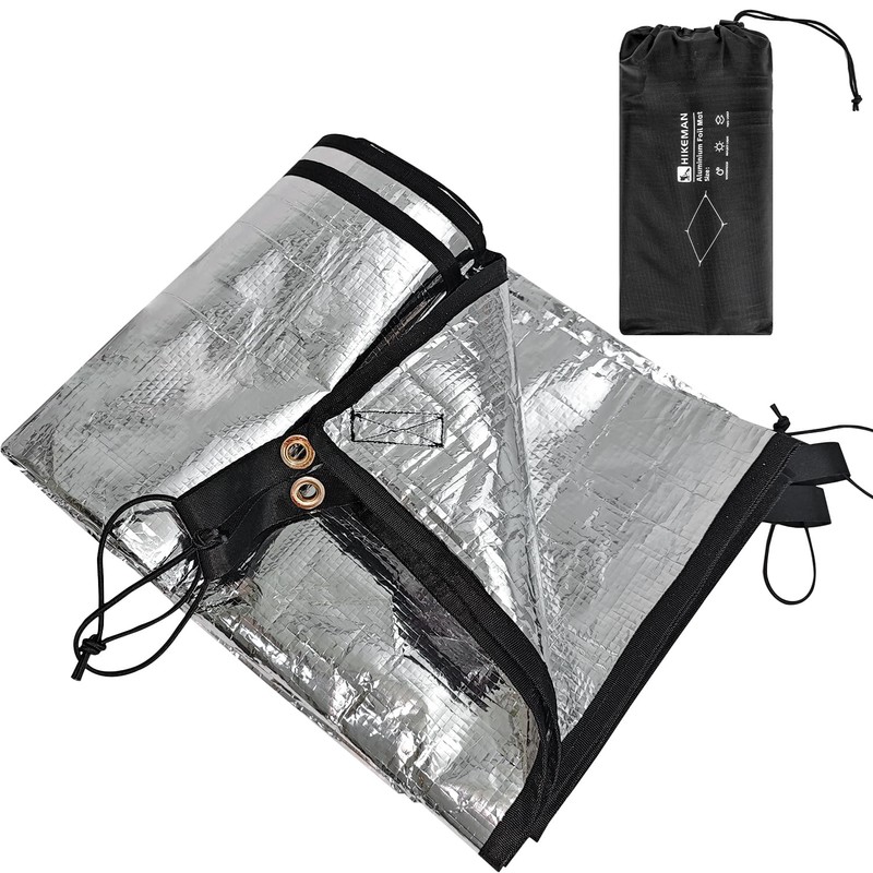 HIKEMAN Reflective Aluminium Camping Mat - Ultralight Aluminium Foil Insulation,