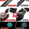Men's Digital Sports Wristwatch, Multifunctional, LED Display, Outdoor Wristwatch, 04-red,