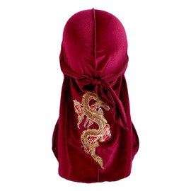 Beanie Hat Sweat Wicking Loong Black and Wine Skull Cap with Neck Flap Strap Bandana Helmet Liner Headpiece Cycling Driving Camping Motorcycle Head Wrap Costume Accessories for Adult Men Women 2PCS