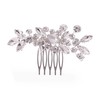 Wedding Hair Comb Silver: Crystal Bridal Hair Accessories Rhinestone Hairpiece