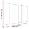 vidaXL 6-Panel Room Divider, 118.1"x78.7", Versatile White Fabric Screen Partition,