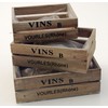 Decorative Wooden Wine Boxes, Set of 3