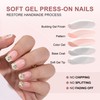 Press on Nails Short - RTKHFZE Gel Square French Tip
