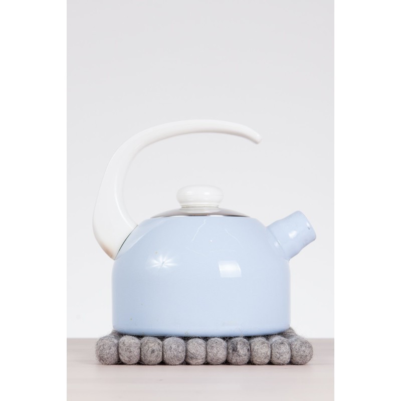 myfelt Carl Felt Ball Square Trivet, Virgin wool, grey, 20