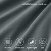 RUIKASI Double Fitted Sheet Deep - Dark Grey Bottom Sheet