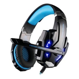 Auriculares gamer alámbricos Kotion Each G9000 black y blue con luz LED