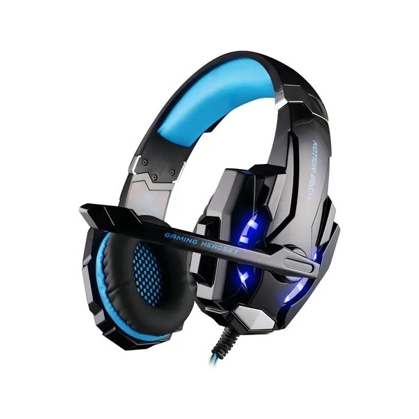 Auriculares gamer alámbricos Kotion Each G9000 black y blue con