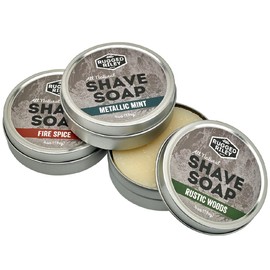 Fabulous Frannie's Rugged Riley All Natural Moisturizing Shave Soap Value Gift Set made with Pure Essential Oils 4 Ounce (Pack of 3)
